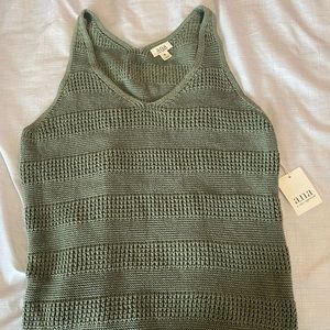 Olive green sleeveless sweater